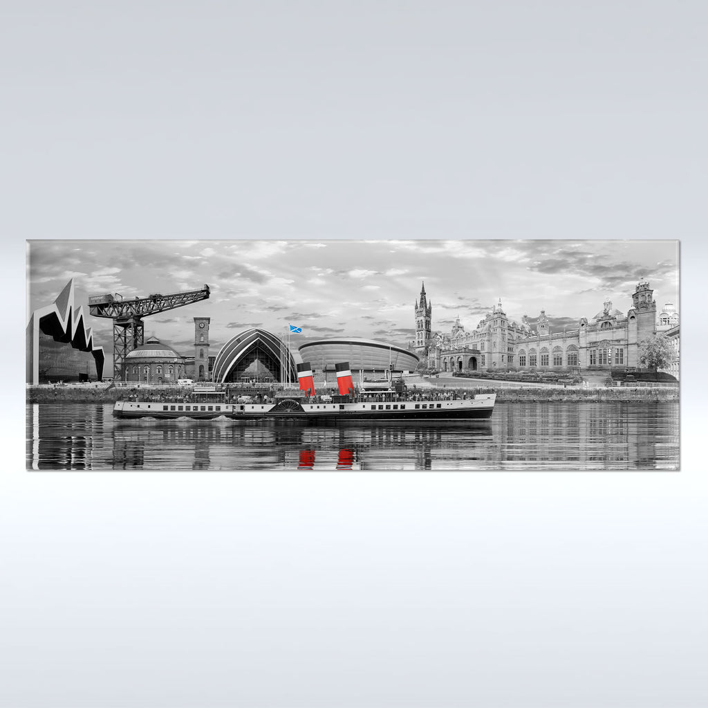 Glasgow Reto Panoramic - Fridge Magnet