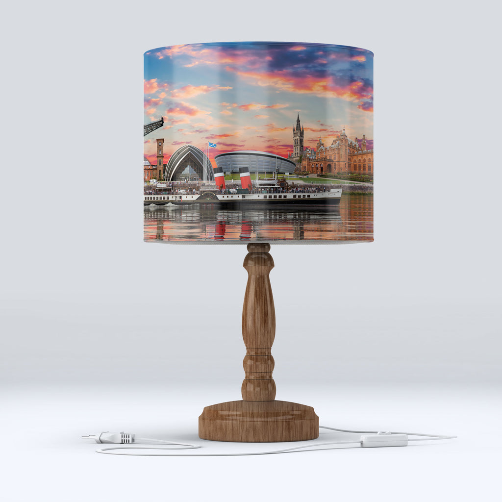 Glasgow Skyline - Colour - Table/Standard Lampshade