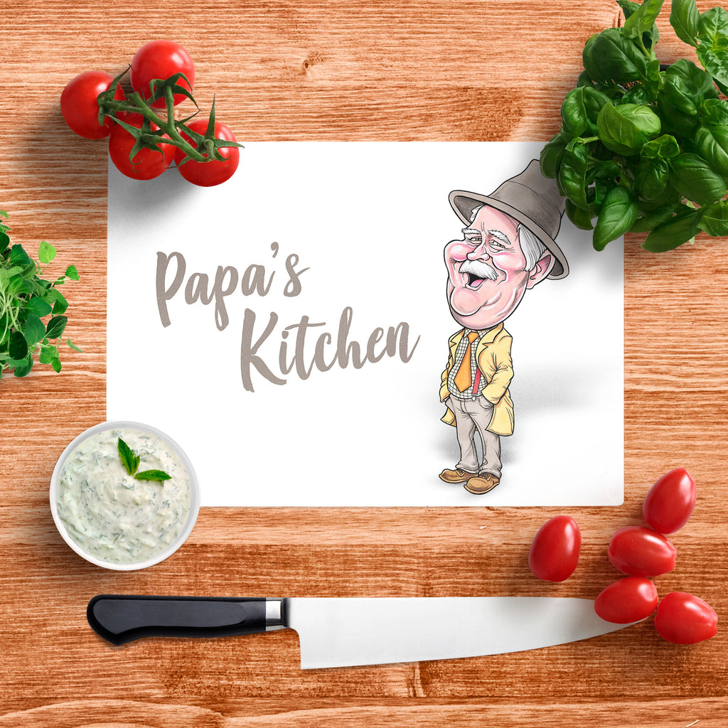 Platinum papa's Kitchen Glass Chopping Board